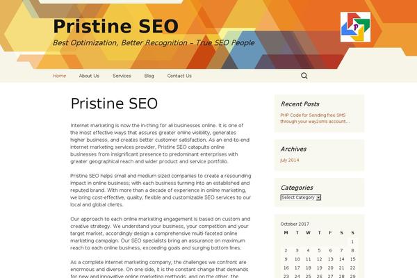 pristineseo.com site used Prestine