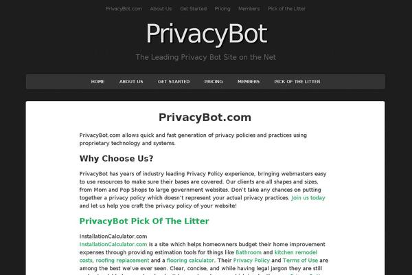 privacybot.com site used Simple Shop