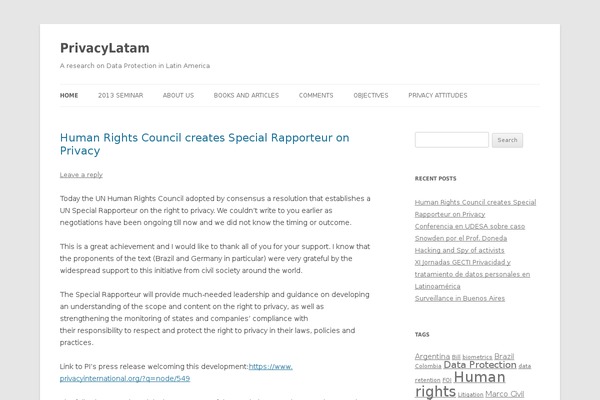 WordPress website example screenshot