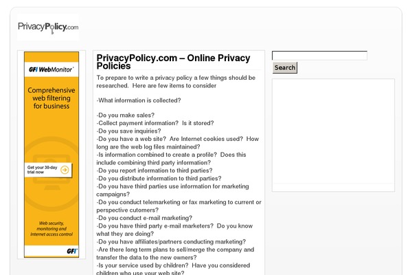 privacypolicy.com site used Keywordfactory-fluid