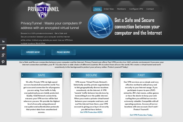 privacytunnel.com site used Ultrawebstudio-v1.08