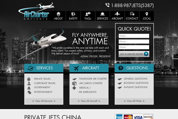 privatejetschina.com site used Aircharter