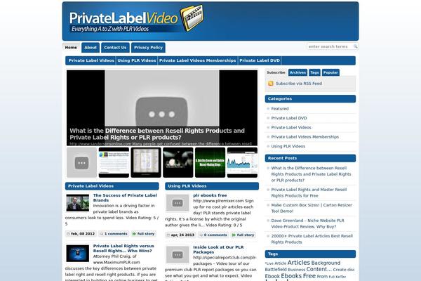 privatelabelvideo.com site used Wp-chatter-prem