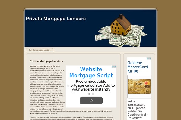 privatemortgagelenders.org site used Private