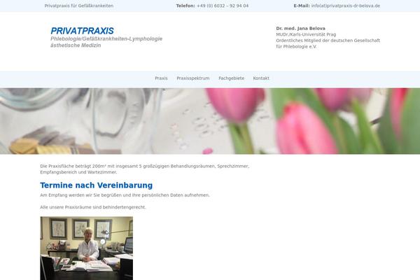 privatpraxis-dr-belova.de site used Onepagesws