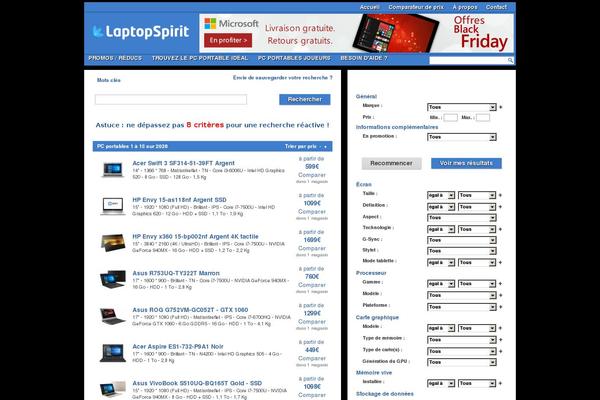prix-portables.fr site used Laptopspirit