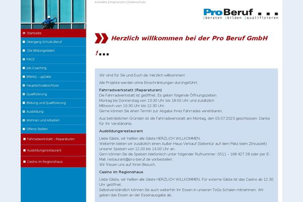 pro-beruf.de site used Proberufachtzehn