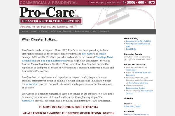 pro-careinc.com site used Procare