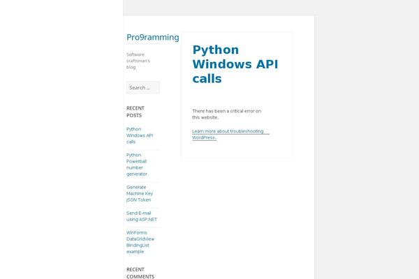 WordPress website example screenshot