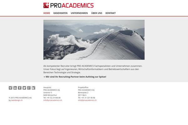 proacademics.ch site used Proacademics-theme