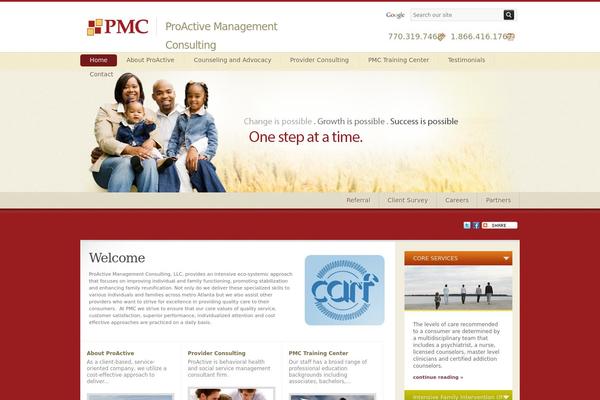 Pmc theme site design template sample