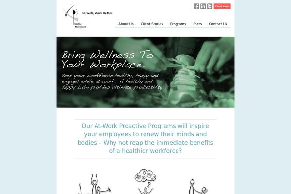 Proactive theme site design template sample