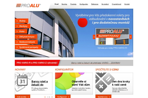 proalu.cz site used Proalu