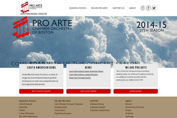 proarte.org site used Proarte