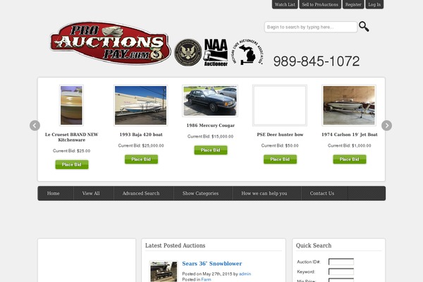 proauctionspay.com site used Auctiontheme