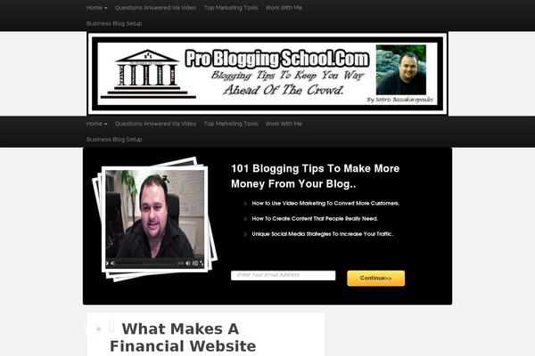 probloggingschool.com site used Standard