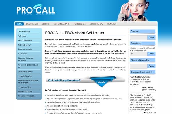 procall.ro site used Callcenter