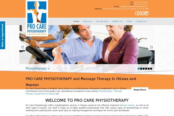 procarephysiotherapy.com site used Procare