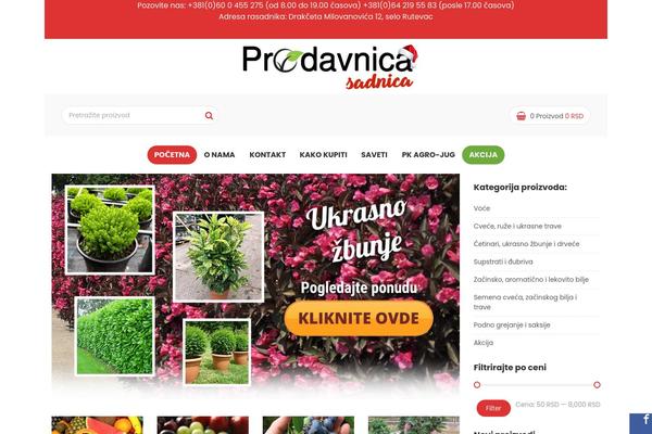 prodavnicasadnica.com site used Fruitshop