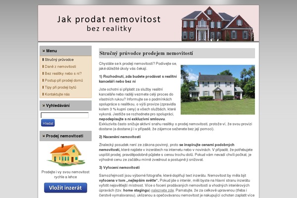 prodejnemovitostibezrealitky.cz site used Prodejnemovitostibezrealitky
