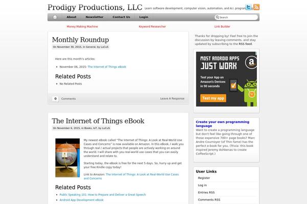 Iblogpro theme site design template sample
