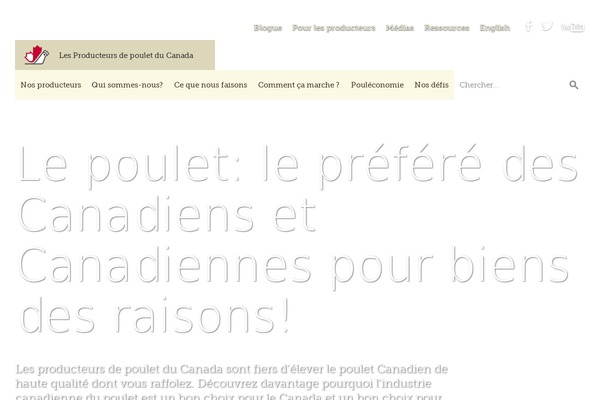 producteursdepoulet.ca site used Narmy