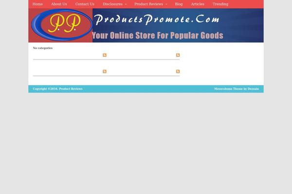 productspromote.com site used Storefront