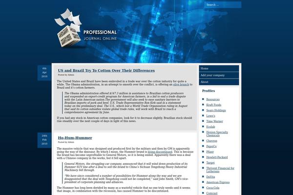 Default theme site design template sample