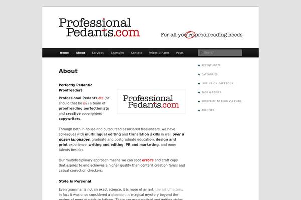 WordPress website example screenshot