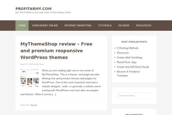 profitarmy.com site used Genesis-sample