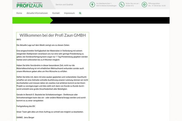 profizaun.de site used Greenskeeper