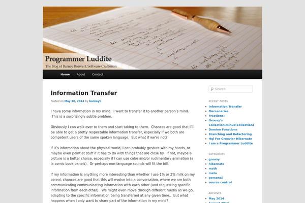 Twenty Eleven theme site design template sample