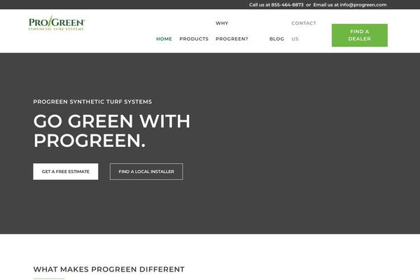 Progreen theme site design template sample