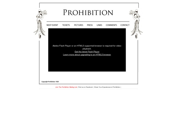 prohibition1920s.com site used Prohibition