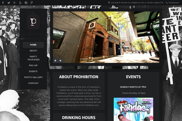 prohibitionclt.com site used Padre