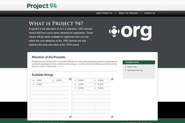 Project94 theme site design template sample