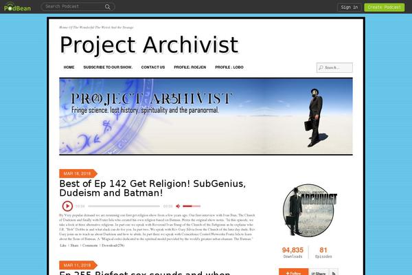 projectarchivist.com site used Fantasy