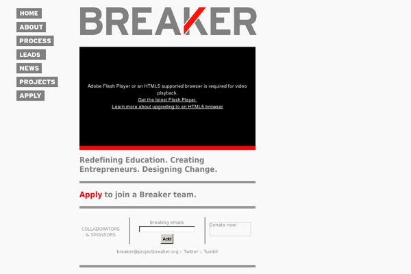 projectbreaker.org site used Breaker