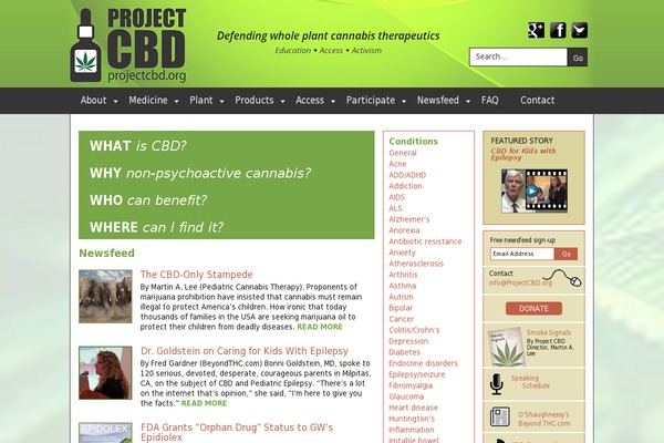 projectcbd.org site used Newspack-theme-child