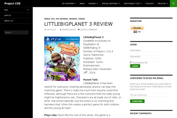 WordPress website example screenshot