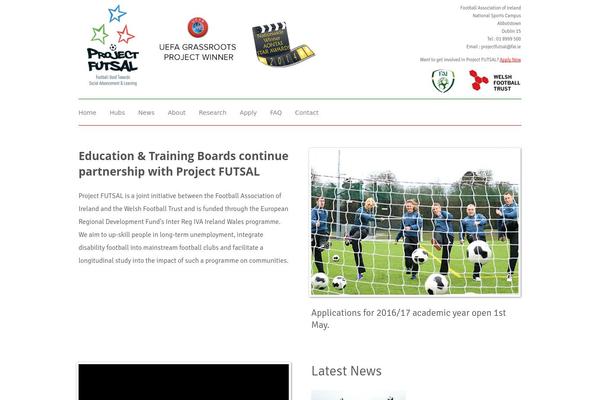 projectfutsal.ie site used Responsivewebdesign-theme