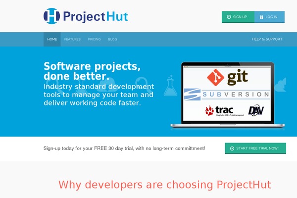 projecthut.com site used Projecthut
