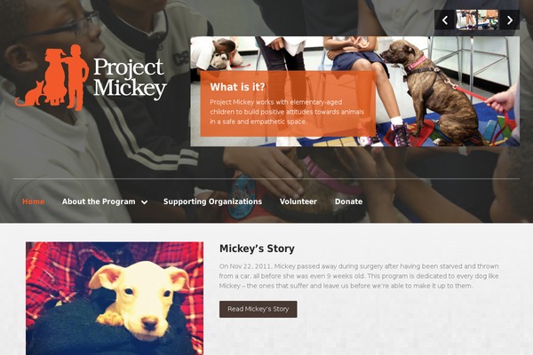 projectmickey.org site used Memorable