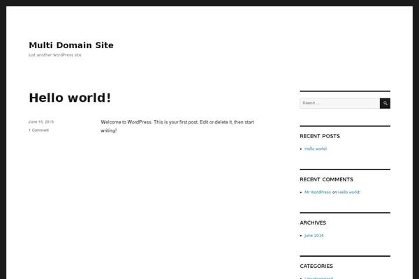 Twenty Sixteen theme site design template sample