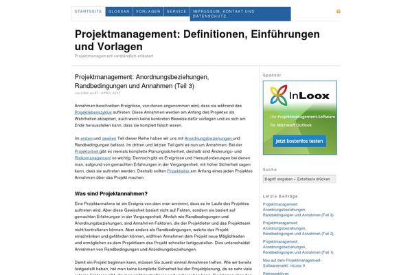 projektmanagement-definitionen.de site used Thesis 1.6