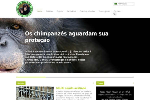 projetogap.org.br site used Primates