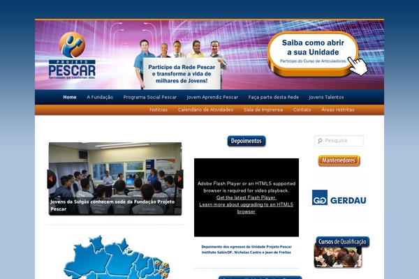 projetopescar.org.br site used Pescar