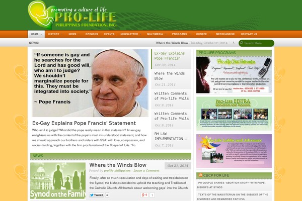 prolife.org.ph site used Prolife