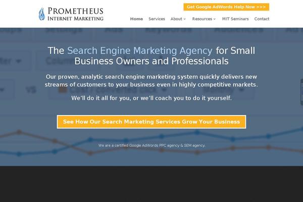 Prometheus theme site design template sample