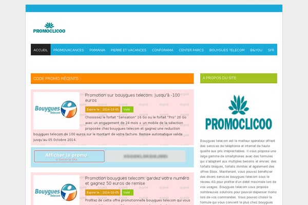 promoclicoo.com site used Blogster